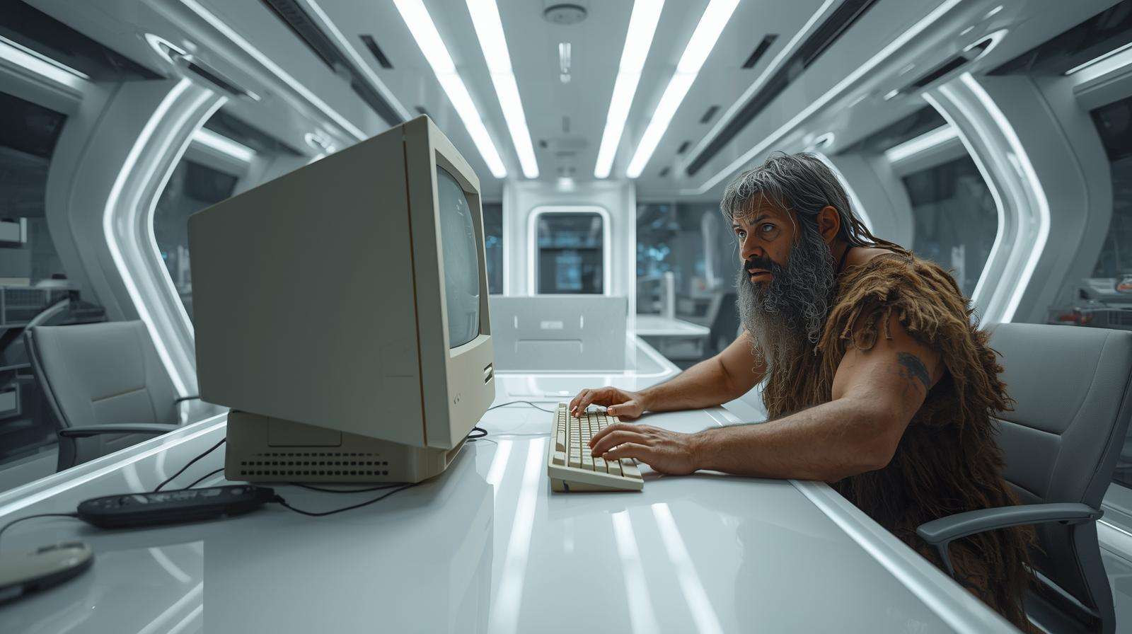 cavemanusingoldpc caveman using out dated computer